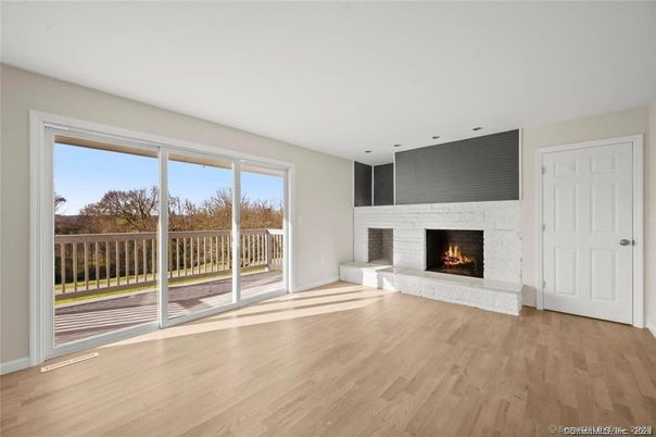 Empty room, Fireplace, Interior, Wood Texture Flooring