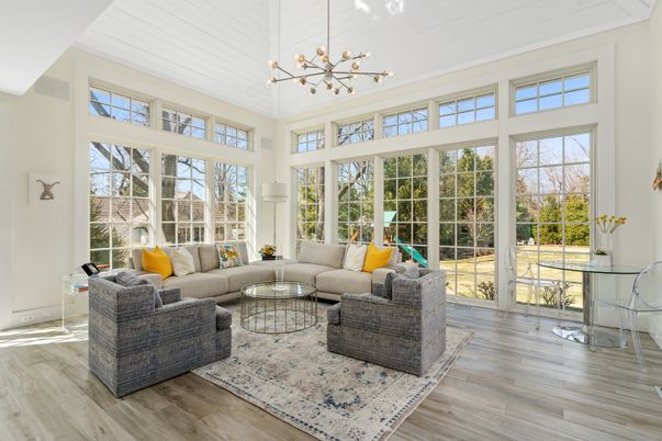 Interior, Living room, Pendant Lights, Wood Texture Flooring