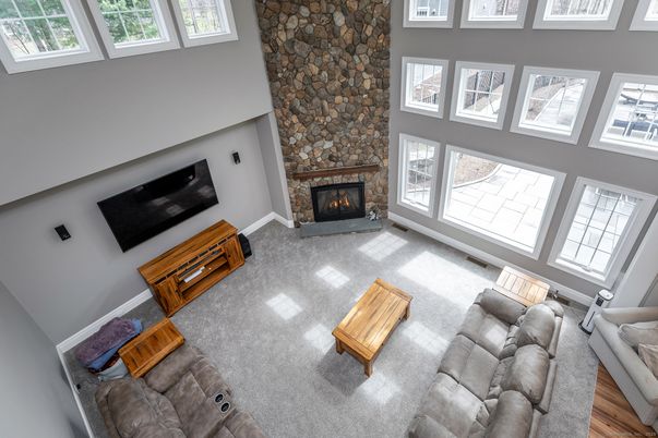 Fireplace, Interior, Living room, Stone Walls