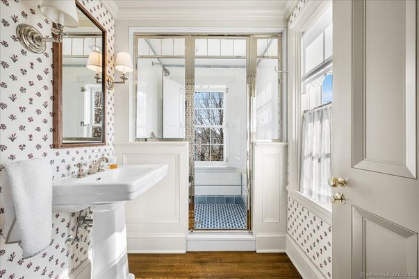Bathroom, Interior, Wood Texture Flooring