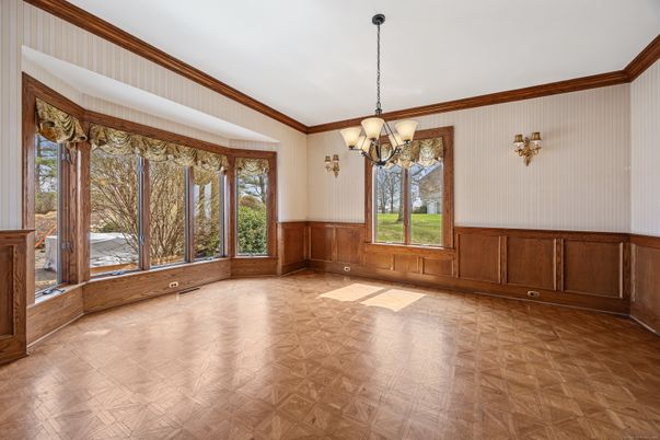 Chandelier, Empty room, Interior