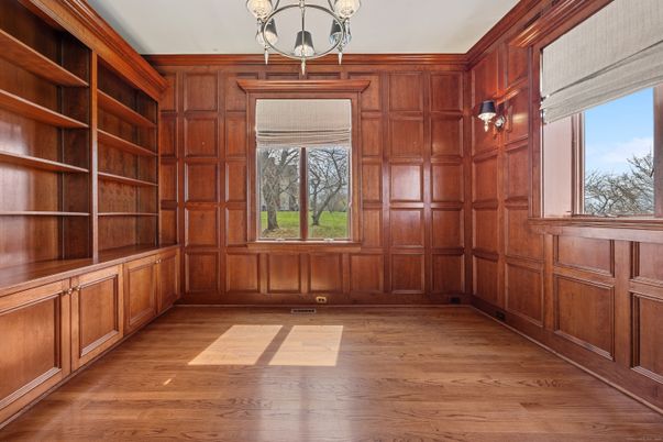 Chandelier, Empty room, Interior, Wood Texture Flooring, Wooden Walls
