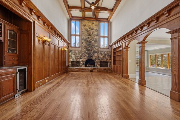 Fireplace, Interior, Wooden Beams, Wood Texture Flooring