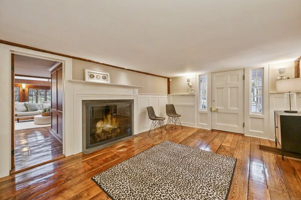 Fireplace, Interior, Wood Texture Flooring