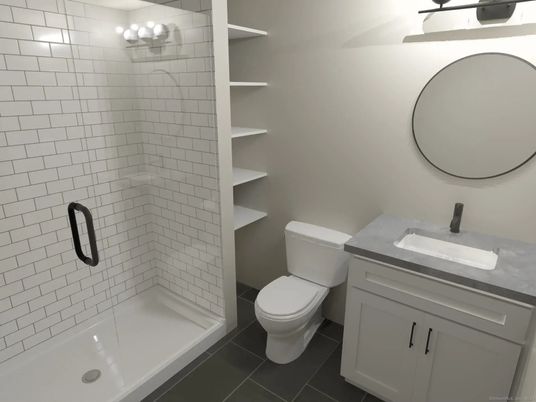 Bathroom, Glass Shower, Interior