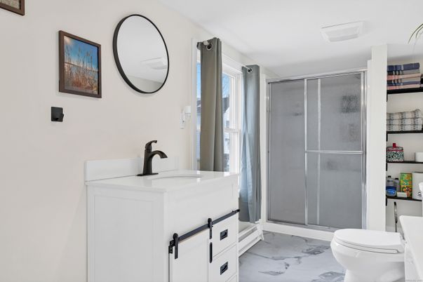 Bathroom, Glass Shower, Interior, Marble