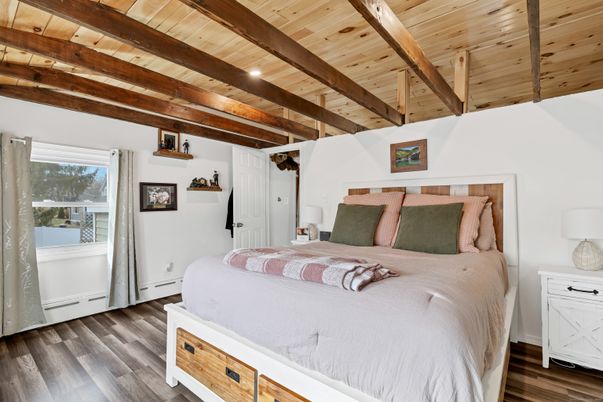 Bedroom, Interior, Wooden Beams, Wooden Ceilings, Wood Texture Flooring