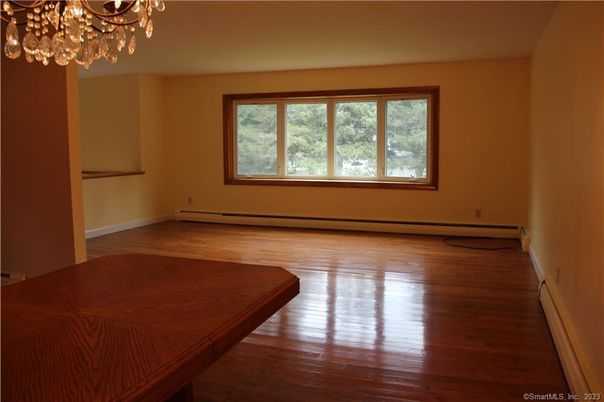 Chandelier, Empty room, Interior, Wood Texture Flooring