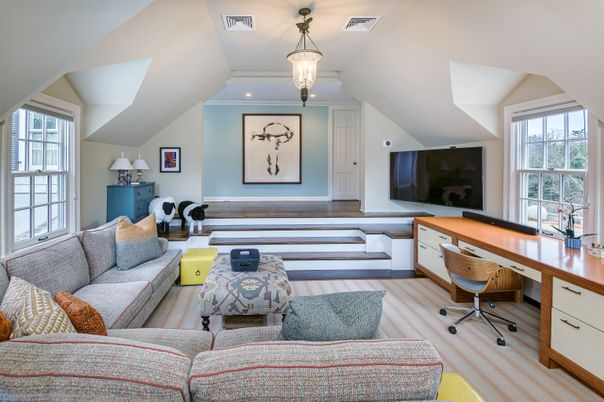 Home Office, Interior, Living room, Pendant Lights, Recessed Lighting
