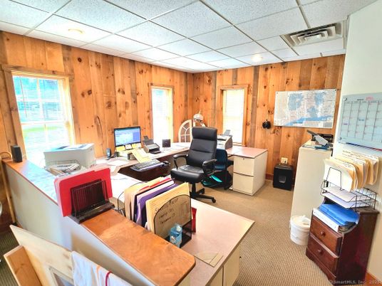 Home Office, Interior, Wooden Walls