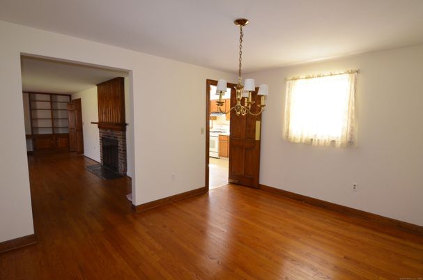 Chandelier, Empty room, Fireplace, Interior, Wood Texture Flooring
