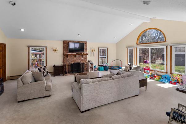 Fireplace, Interior, Living room, Recessed Lighting