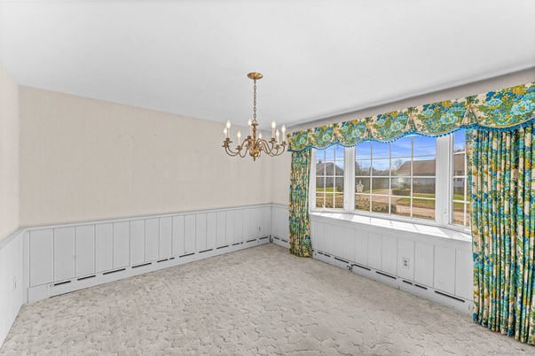 Chandelier, Empty room, Interior