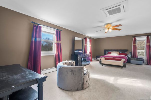 Bedroom, Fireplace, Interior