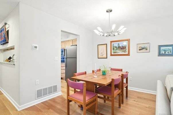 Chandelier, Dining room, Interior, Kitchen, Pendant Lights, Wood Texture Flooring