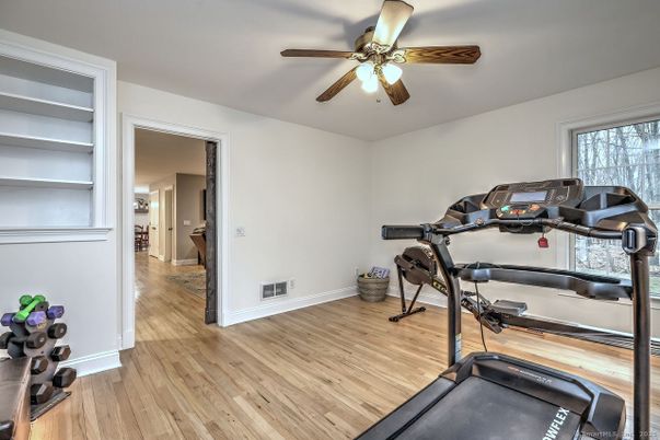 Fitness Equipment, Interior, Wood Texture Flooring