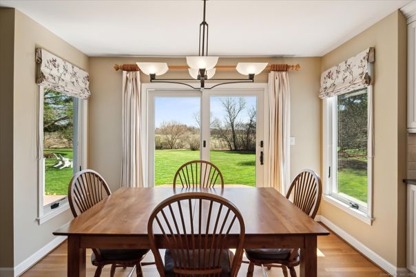Chandelier, Dining room, Interior, Wood Texture Flooring