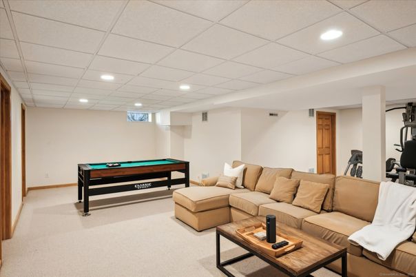 Billiard Table, Game Room, Interior, Living room, Recessed Lighting