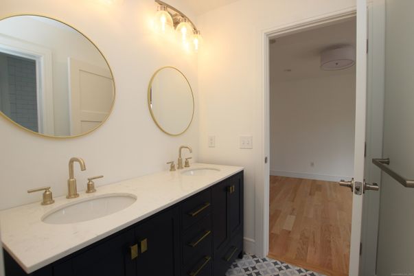 Bathroom, Dual Sink Vanities, Interior, Wood Texture Flooring