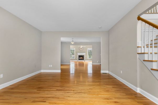 Empty room, Fireplace, Interior, Wood Texture Flooring