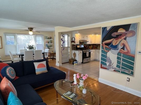 Dining room, Interior, Kitchen, Living room, Stainless Steel Appliances, Wood Texture Flooring