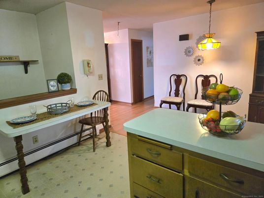 Dining room, Interior, Kitchen, Pendant Lights, Wood Texture Flooring