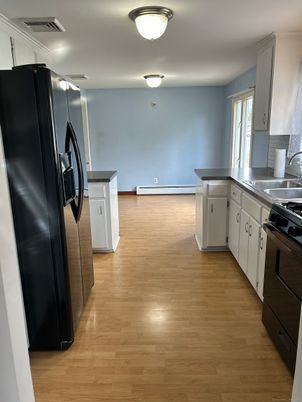 Interior, Kitchen, Wood Texture Flooring