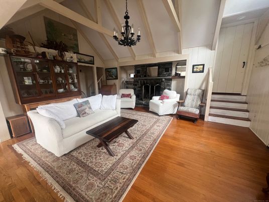 Chandelier, Fireplace, Interior, Kitchen, Living room, Wood Texture Flooring