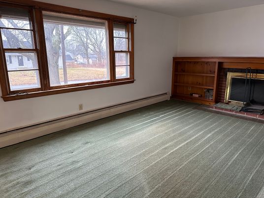 Empty room, Fireplace, Interior