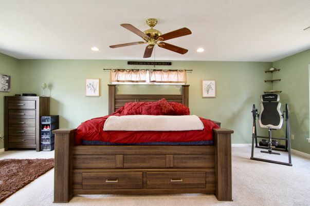 Bedroom, Fitness Equipment, Interior, Recessed Lighting