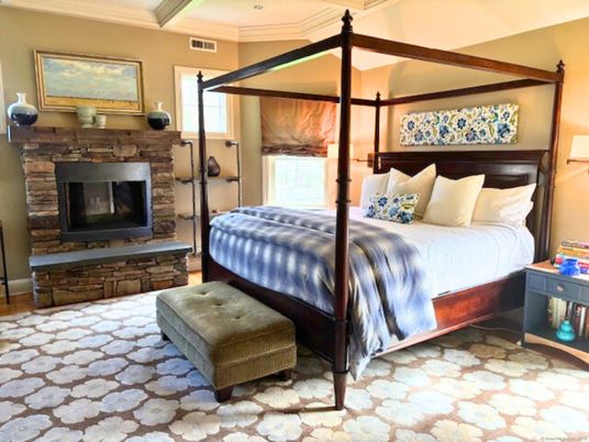 Bedroom, Fireplace, Interior