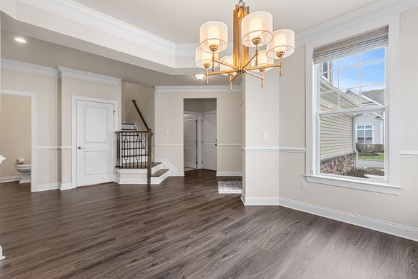 Chandelier, Interior, Recessed Lighting, Wood Texture Flooring