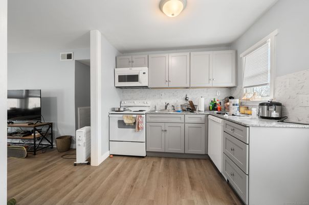 Interior, Kitchen, Wood Texture Flooring