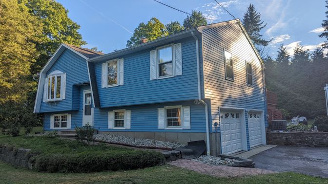 Attached, Exterior, Facade, Raised Ranch