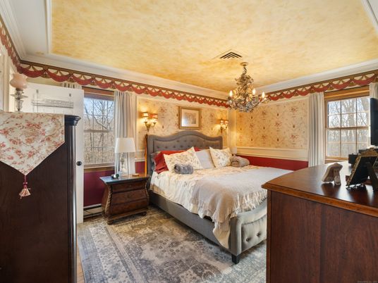 Bedroom, Chandelier, Interior