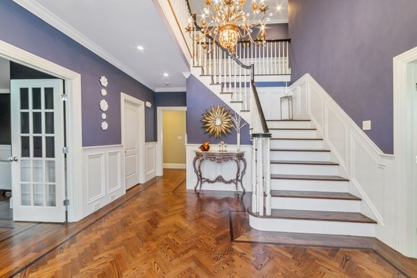 Chandelier, Interior, Recessed Lighting, Wood Texture Flooring