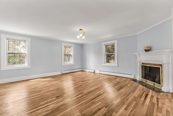 Empty room, Fireplace, Interior, Wood Texture Flooring