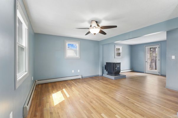 Empty room, Fireplace, Interior, Wood Texture Flooring