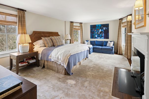 Bedroom, Fireplace, Interior