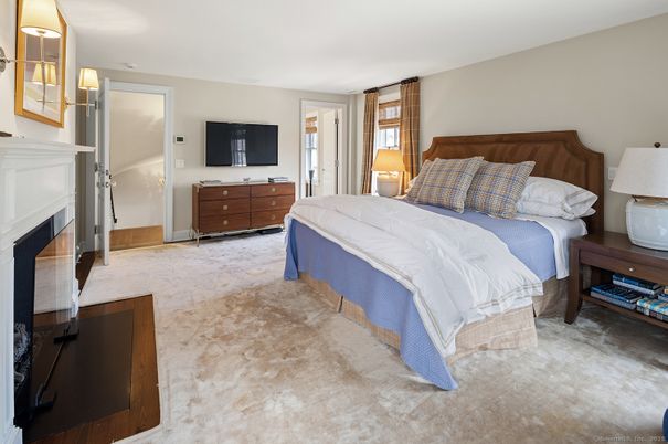 Bedroom, Fireplace, Interior