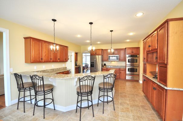 Interior, Kitchen, Pendant Lights, Recessed Lighting, Stainless Steel Appliances