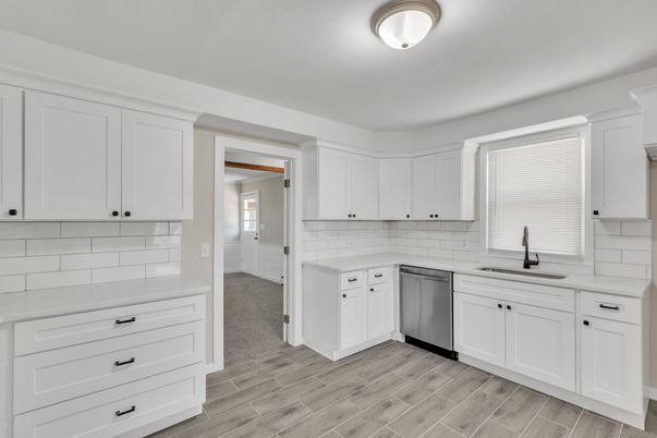 Interior, Kitchen, Wood Texture Flooring