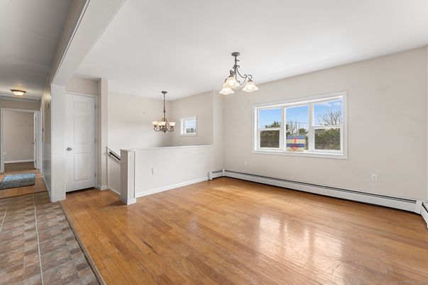 Chandelier, Empty room, Interior, Wood Texture Flooring