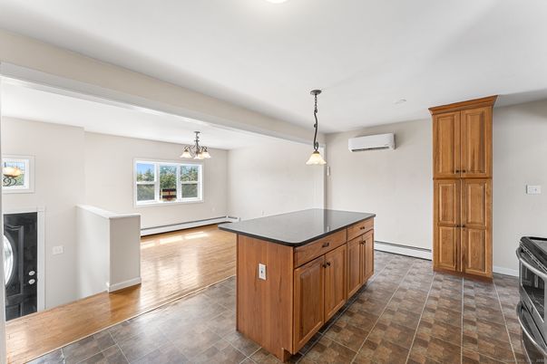 Interior, Kitchen, Pendant Lights, Wood Texture Flooring