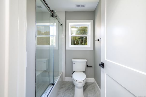Bathroom, Glass Shower, Interior, Marble