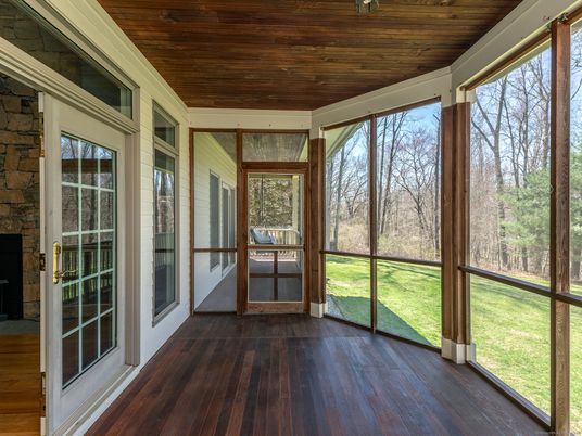 Interior, Stone Walls, Sun Room, Wooden Ceilings, Wood Texture Flooring