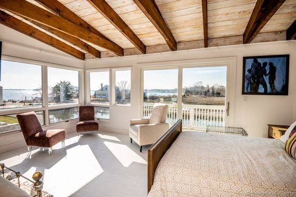 Bedroom, Interior, Water, Wooden Beams, Wooden Ceilings