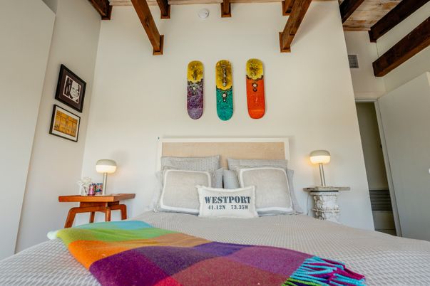 Bedroom, Interior, Wooden Beams