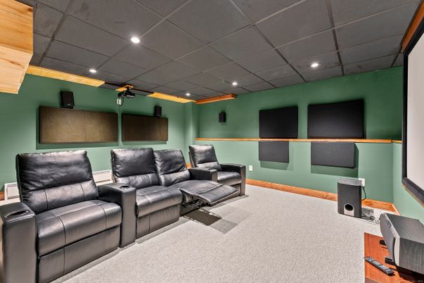 Home Theatre Room, Interior, Projection Screen, Recessed Lighting, Theatre Room