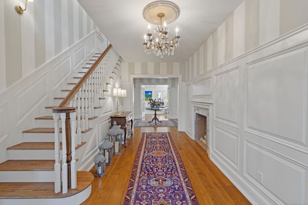 Chandelier, Fireplace, Interior, Wood Texture Flooring